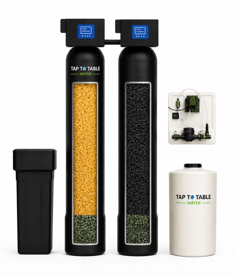 Tap to Table dual tank well water treatment system